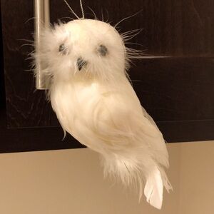 WHITE SNOWY OWL ORNAMENT